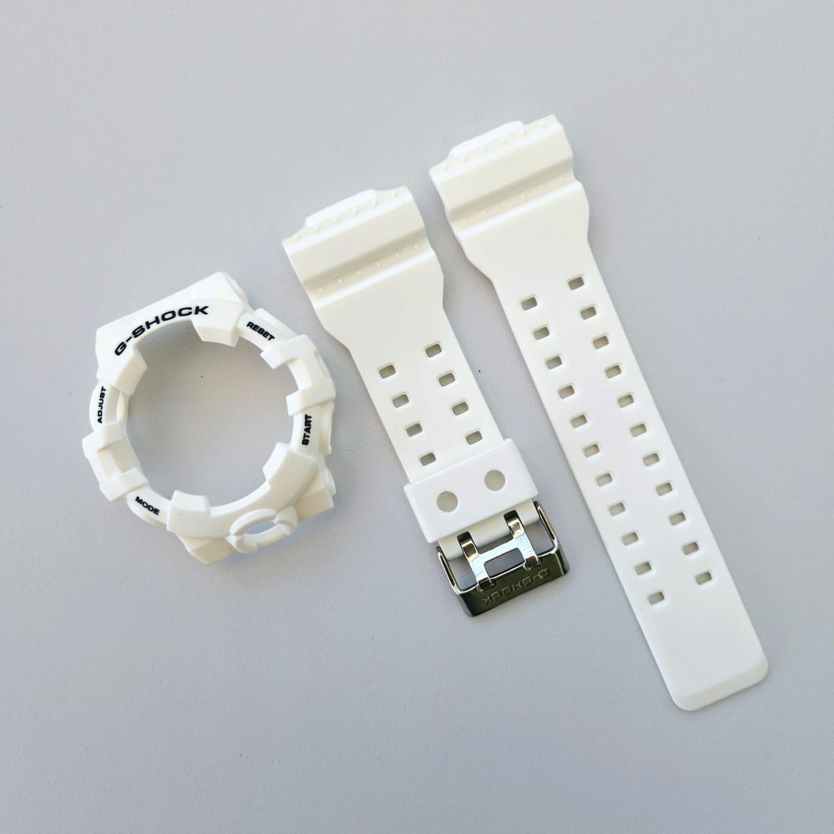 GENERICO - Correa Repuesto + Bisel para CASIO G-SHOCK GA-700 - Blanco