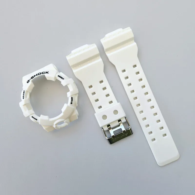 GENERICO - Correa Repuesto + Bisel para CASIO G-SHOCK GA-700 - Blanco
