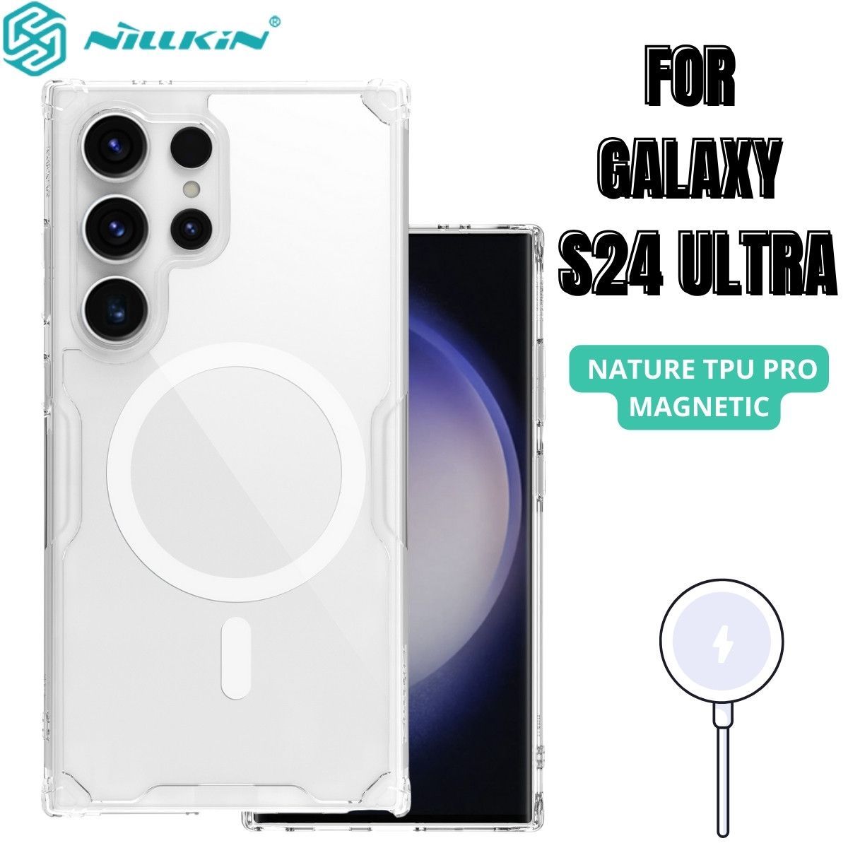 NILLKIN - Case Nillkin Nature Pro Clear  - Galaxy S24 Ultra (MagSafe)