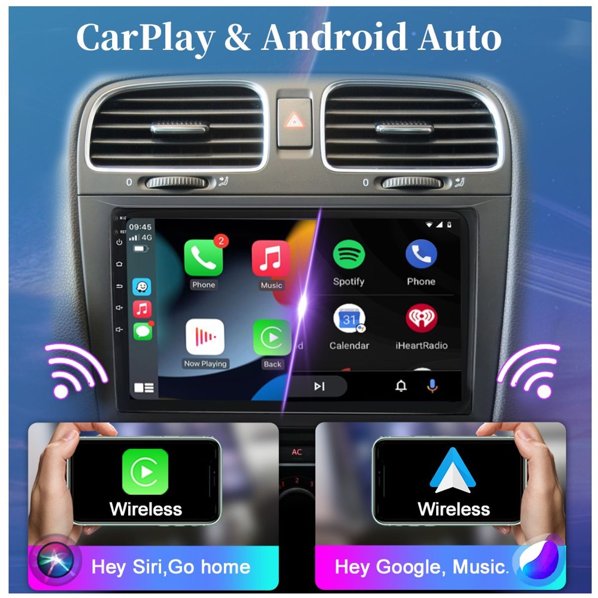 GENERICO - Autoradio Android 10 Pulgadas Carplay & Android Auto Usb Bt