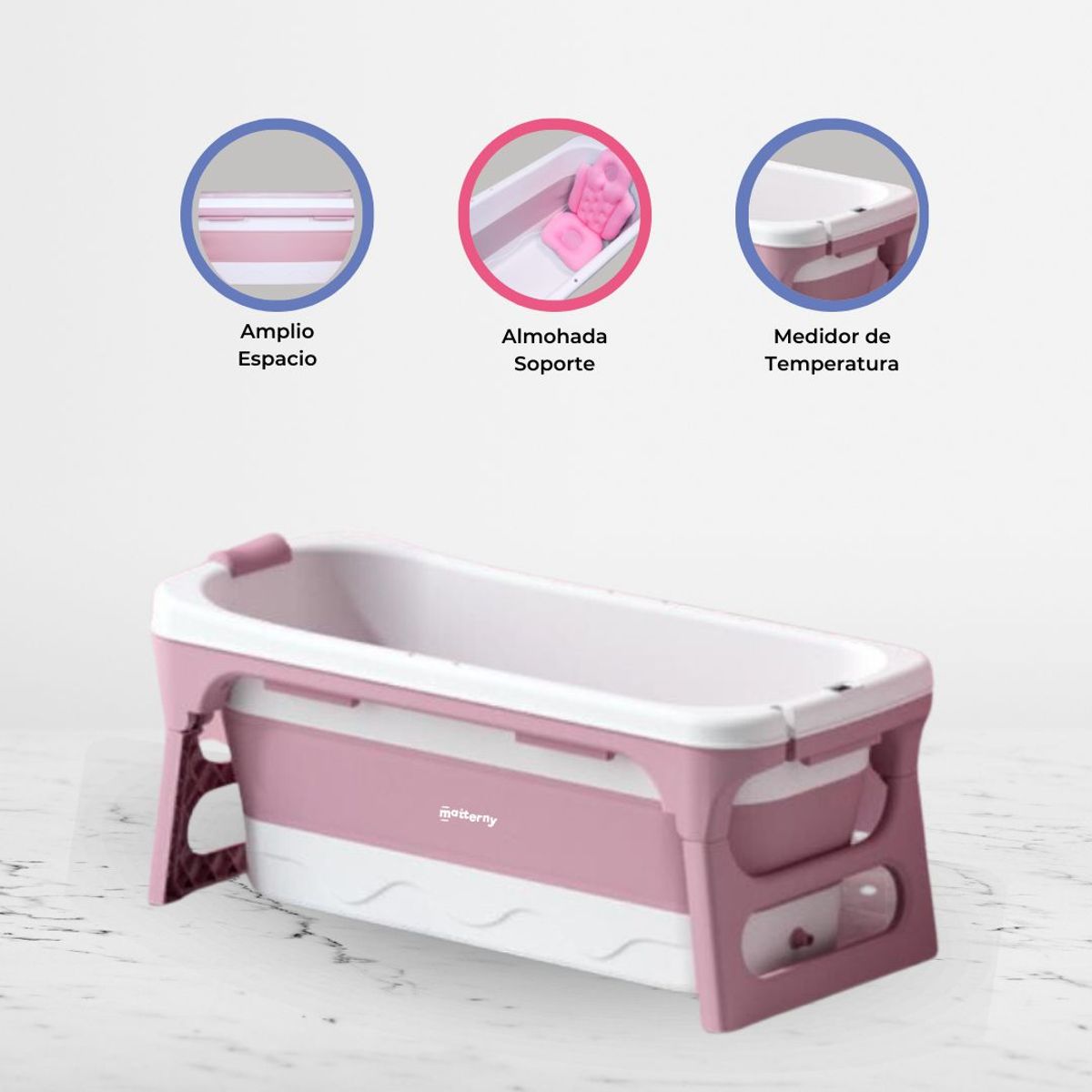 CUZKA - Bañera Familiar Plegable «JACUZZI» Pink