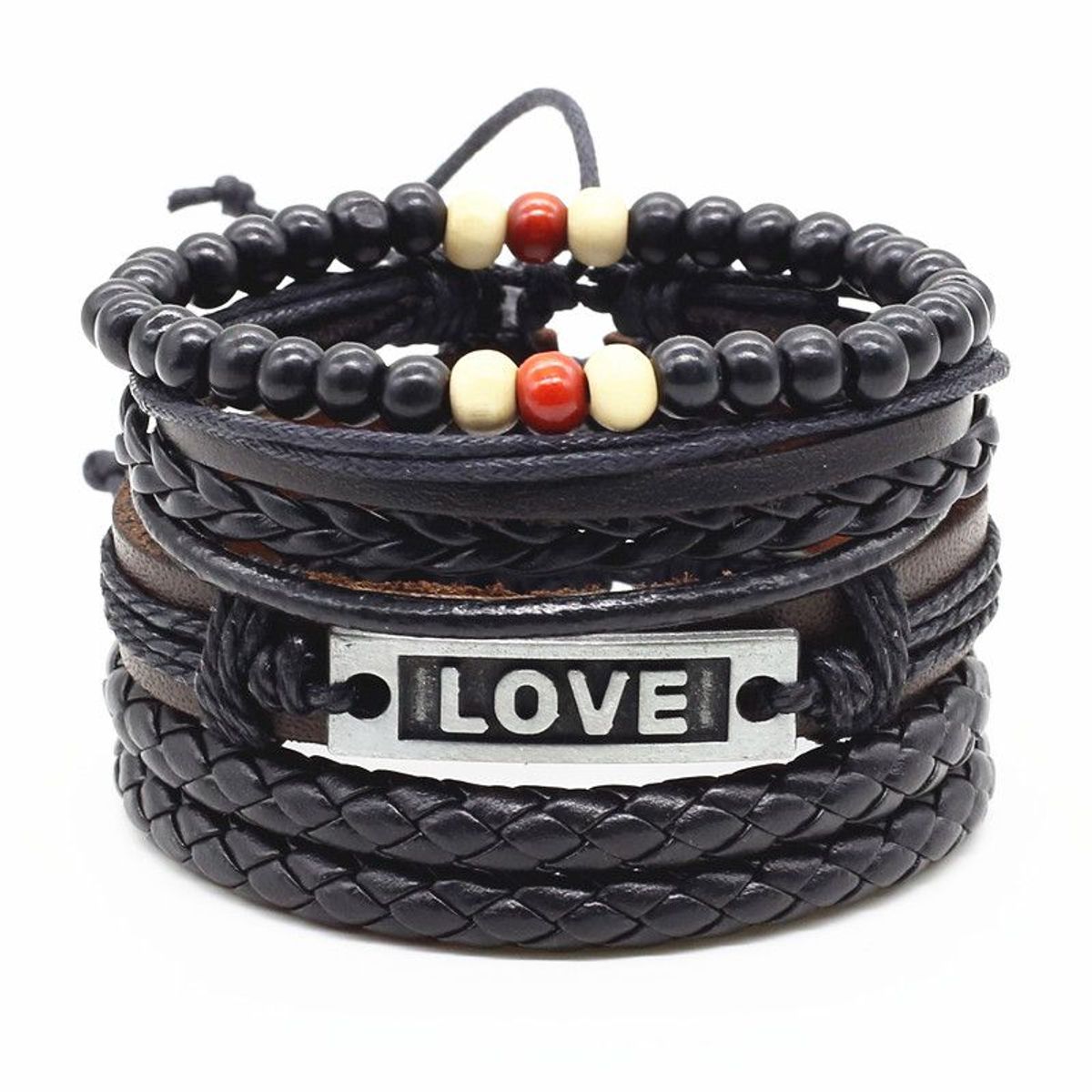 GENERICO - Pulseras de Cuero para Hombres - Love