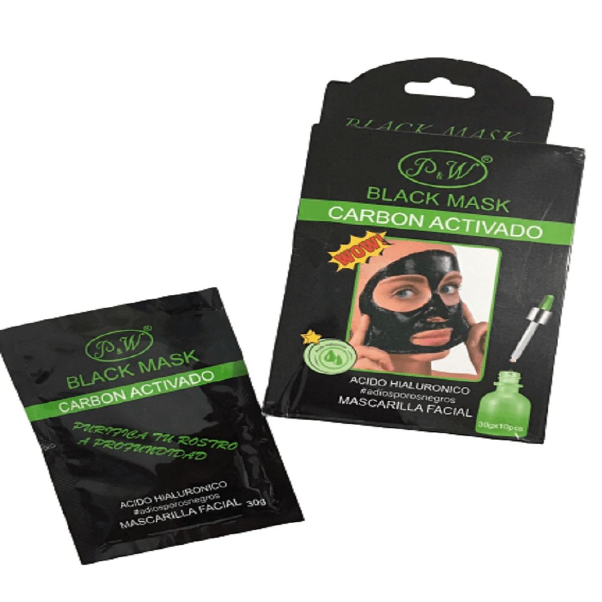 GENERICO - Mascarilla Facial Negra Carbon Activado