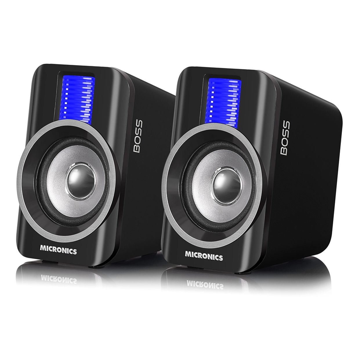 MICRONICS - Parlantes GAMER SOUND MICRONICS BOSS - USB y plug 35mm LED