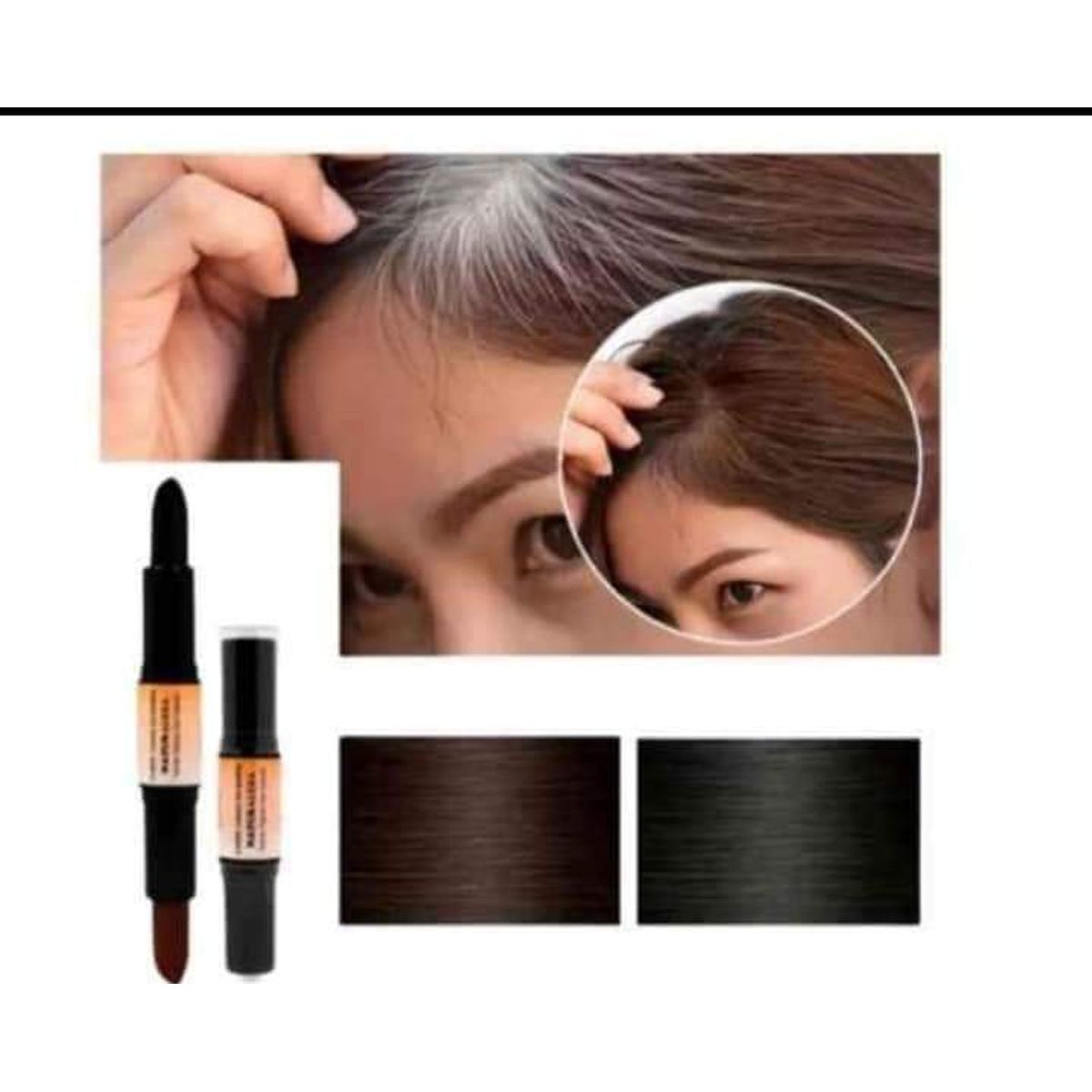 OEM - Barra Labial Cubre Canas 2 en 1 Marrón/negro