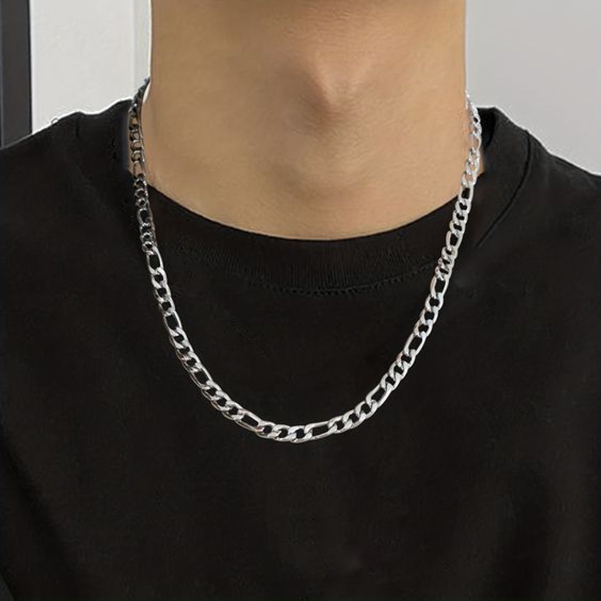 FERGUELLE - Collar De Acero Odd Links Plateado de Hombre - Ferguelle