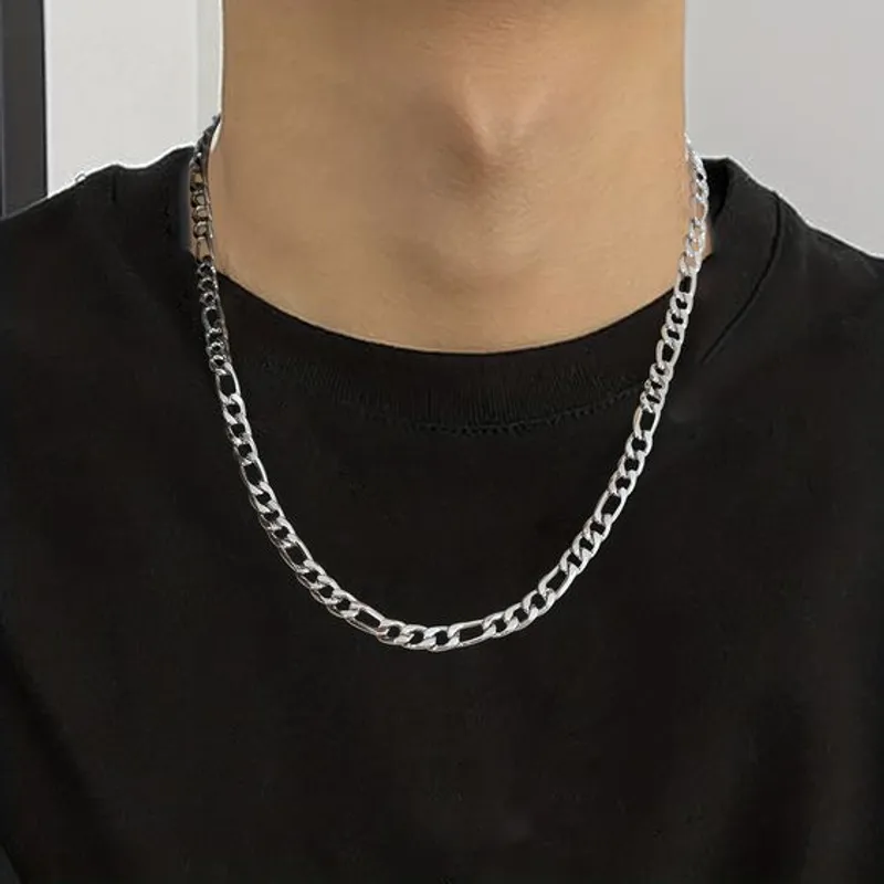 FERGUELLE - Collar De Acero Odd Links Plateado de Hombre - Ferguelle