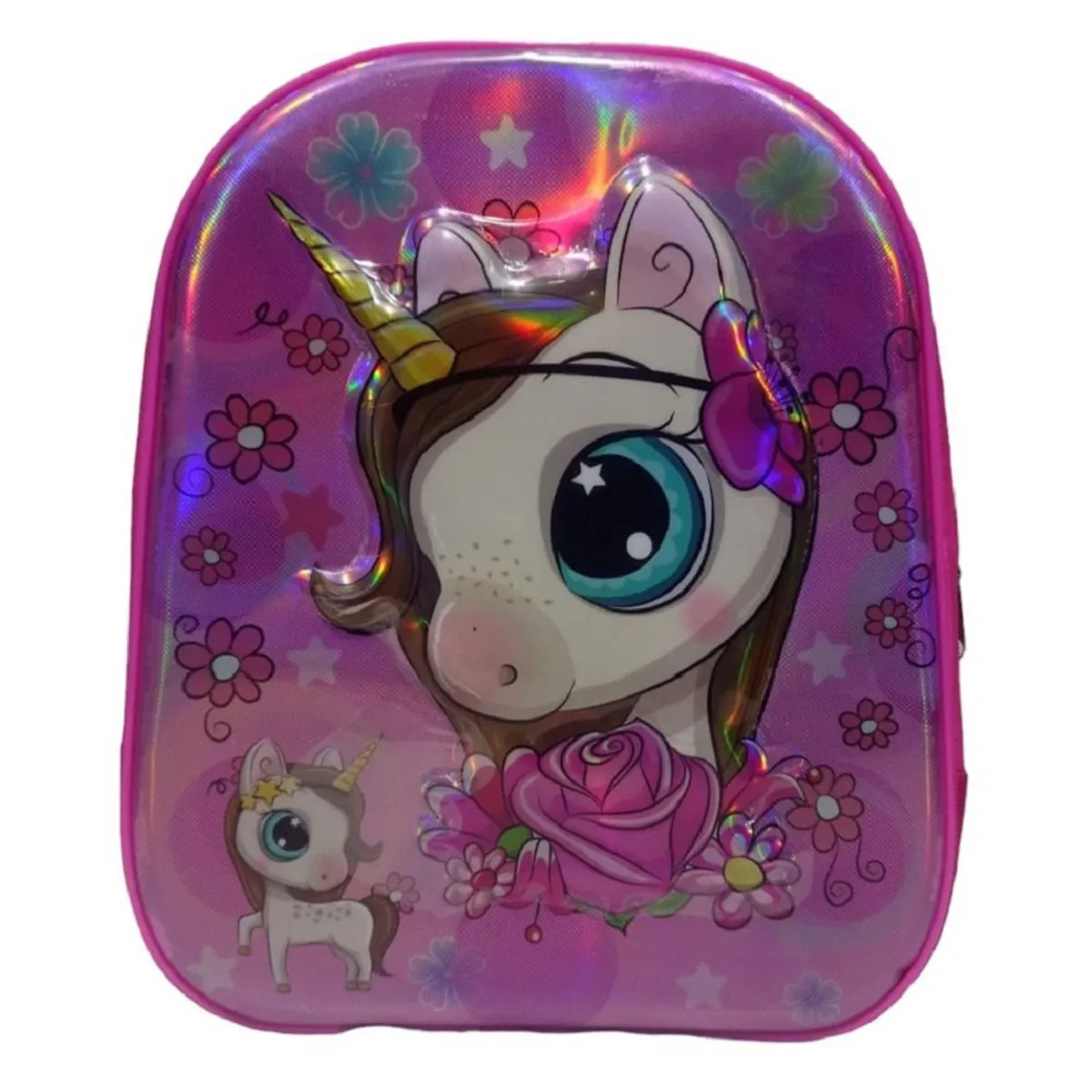 GENERICO - Mochila Brillos Infantil Unicornio Rosado