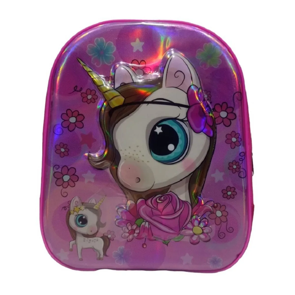 GENERICO - Mochila Brillos Infantil Unicornio Rosado