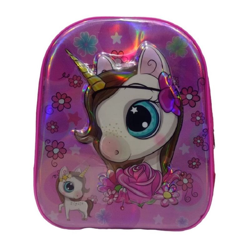 GENERICO - Mochila Brillos Infantil Unicornio Rosado