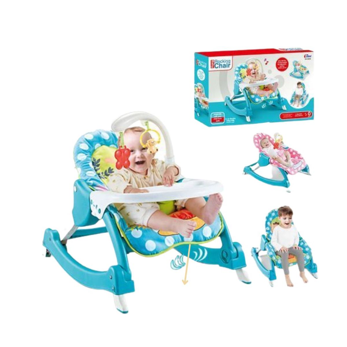 GENERICO - Silla Mecedora Musical 3 en 1 ROCKING