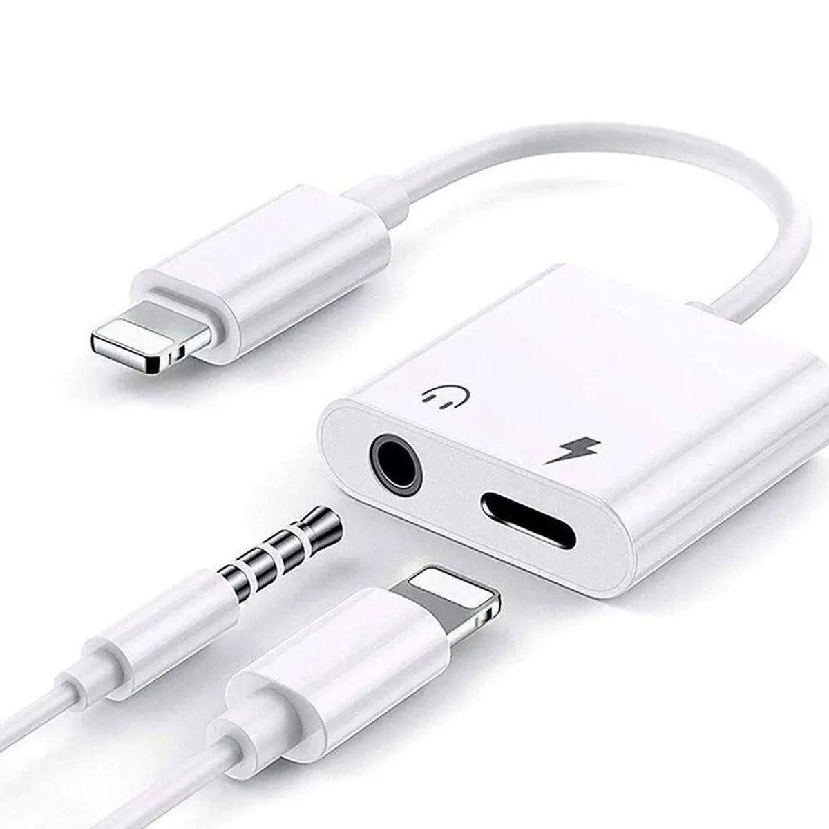 XO - Adaptador Conector XO-NB172B Lightning a Lightning y Jack 3.5 mm