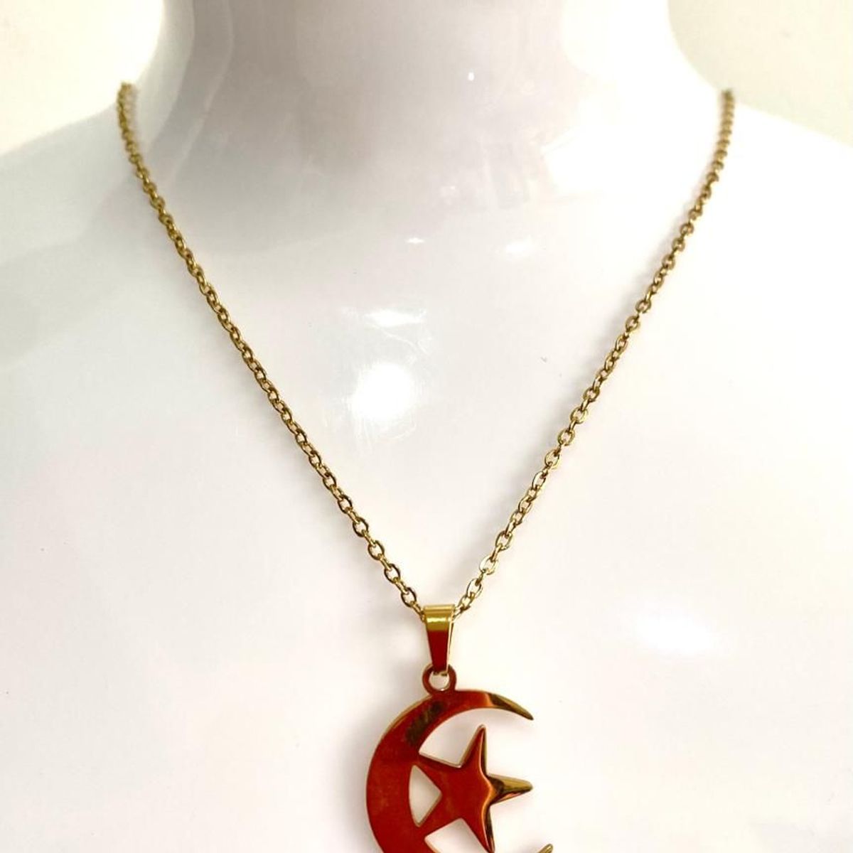 GENERICO - Collar y aretes de luna y estrella