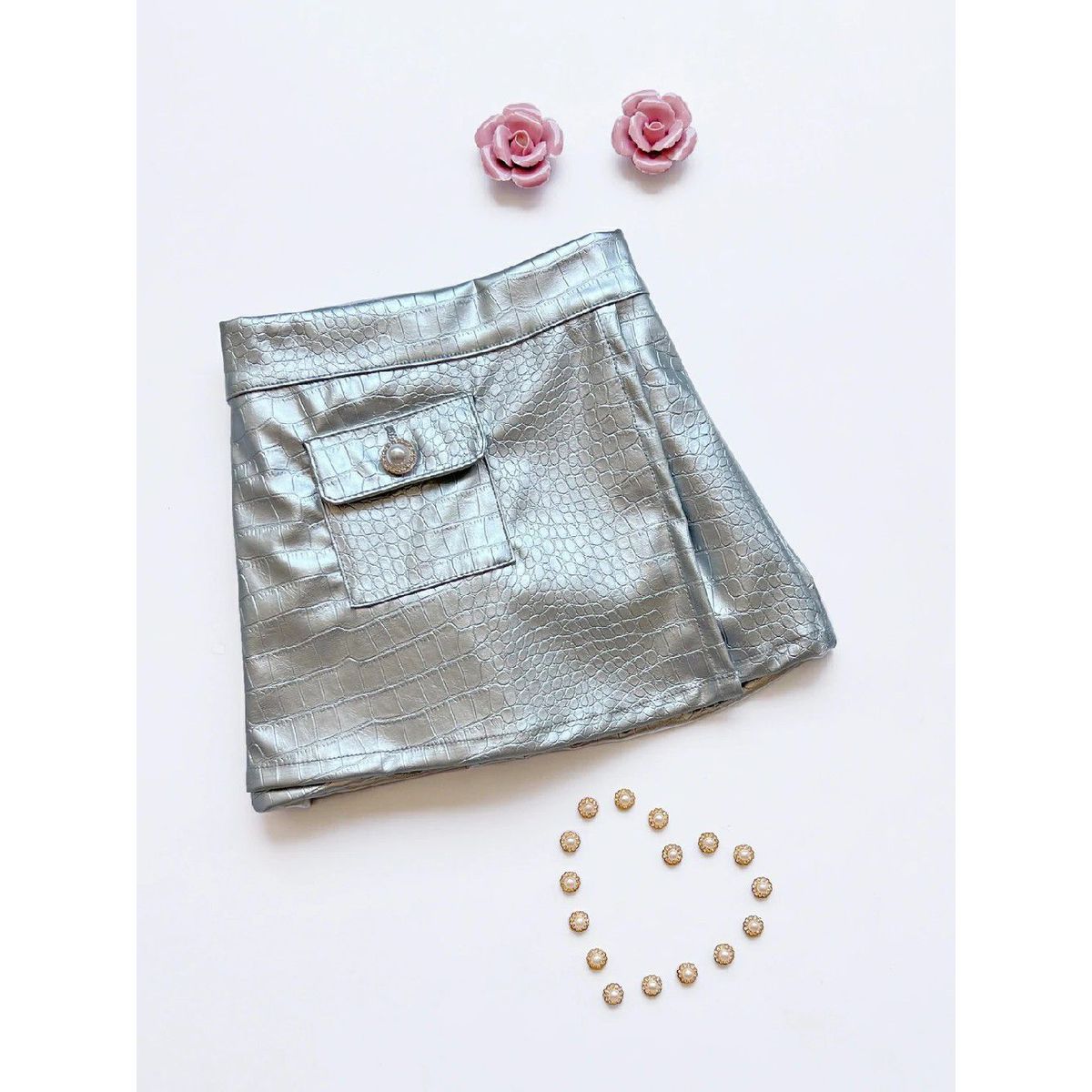 KIDS MASHMELO - Falda en Cuerina Caiman para Niña Kids Mashmelo