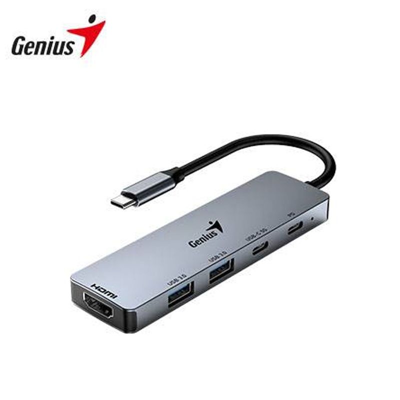 GENIUS - Hub Usb C Genius Uh 500 2 Usb-A 3.0 Hdmi 4k 100w Silver