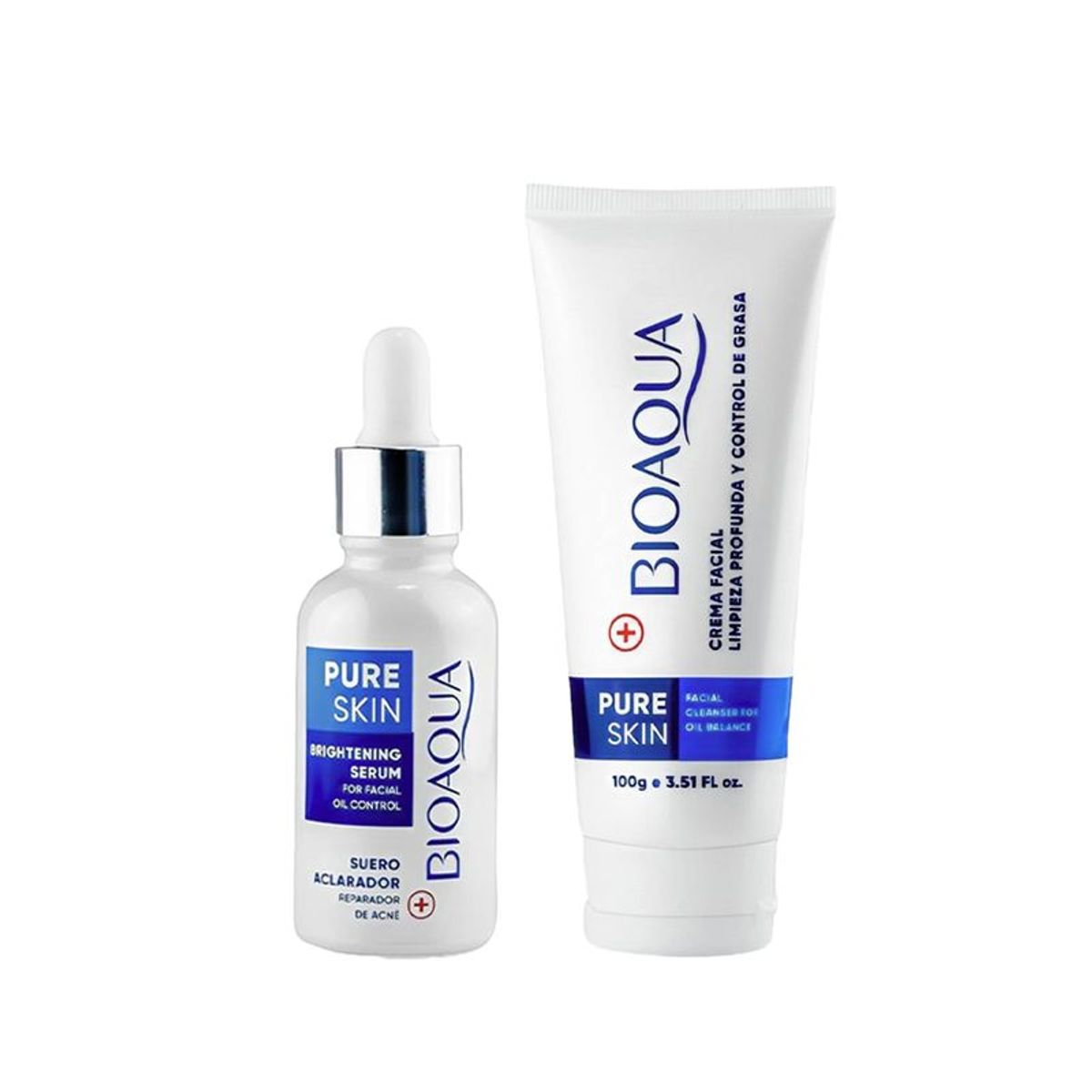 BIOAQUA - Serum Antiacne + Crema Limpiadora Pure Skin