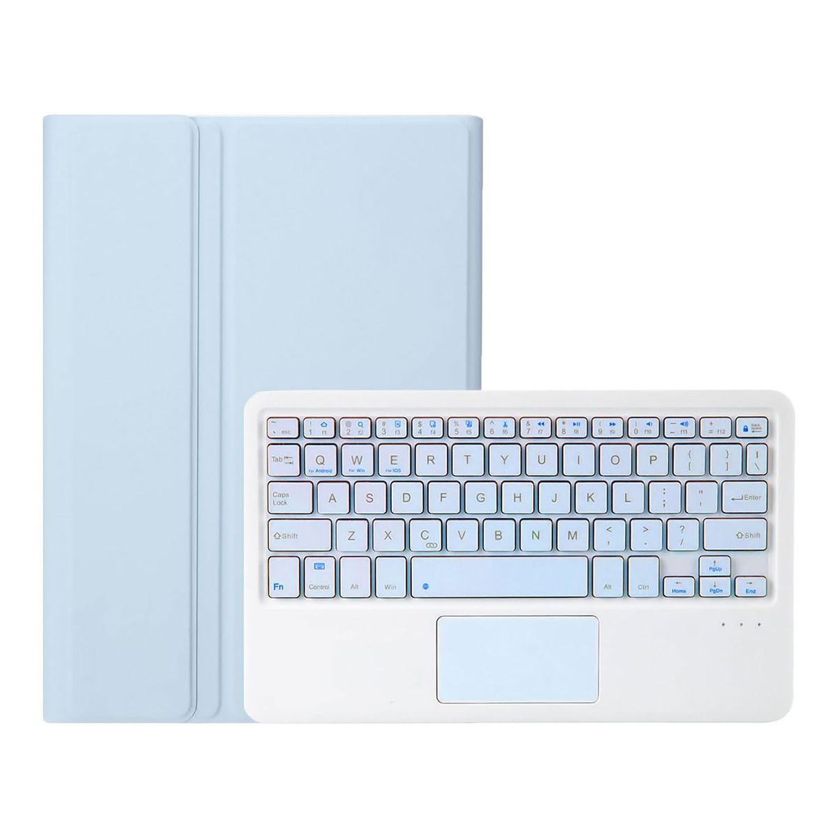 FUNDAANTIGOLPES - Funda con Teclado Bluetooth paraTablet Samsung Tab A9 PLUS 11 Celeste