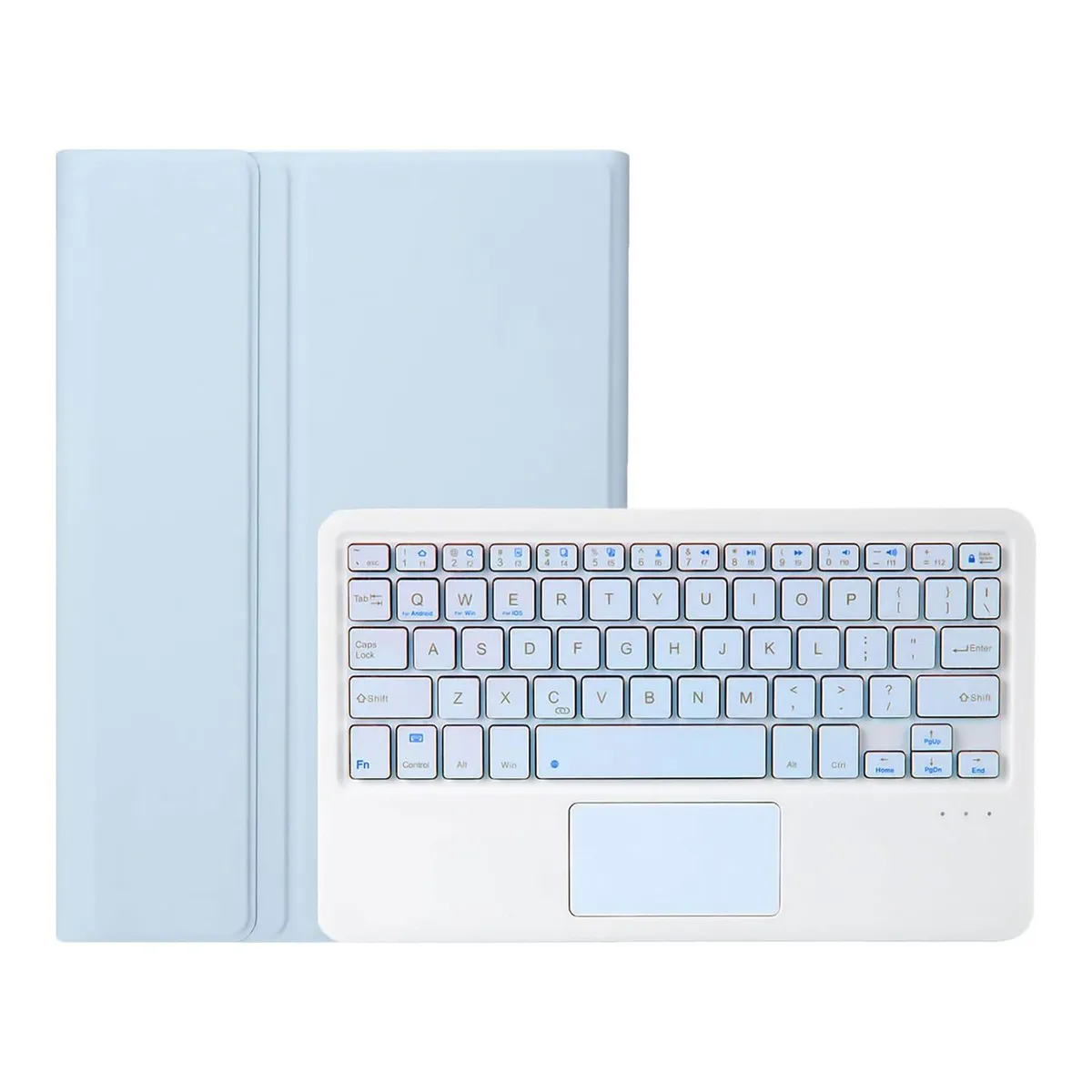 FUNDAANTIGOLPES - Funda con Teclado Bluetooth paraTablet Samsung Tab A9 PLUS 11 Celeste