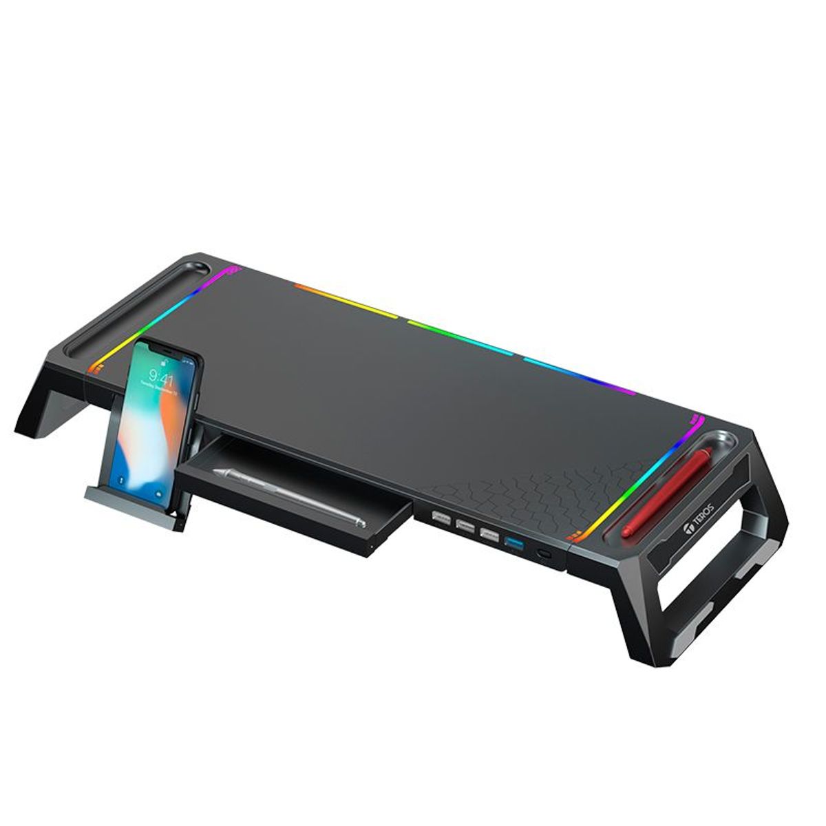 TEROS - SOPORTE TEROS TE-7131N PARA MONIT RGB MULTIPROPOSITO CON 4 PUERTOS USB