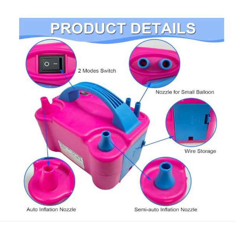 GENERICO - Inflador de Globos Electrico Portátil
