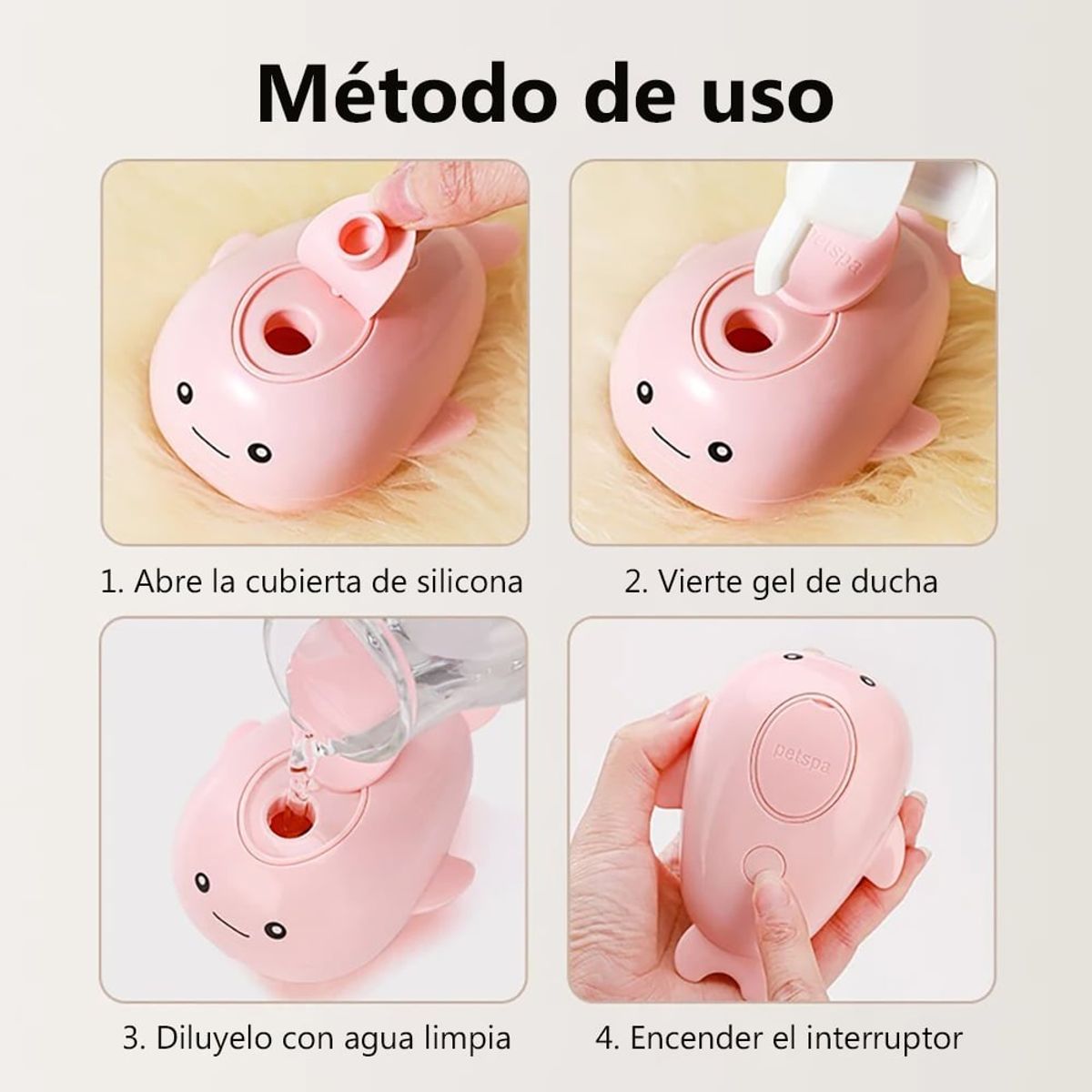 GENERICO - Cepillo de Vapor para Gatos, 3 en 1, Recargable