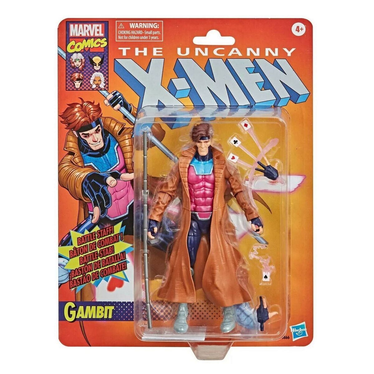 MARVEL - Figura de Acción Gambito X-Men Marvel Legends Retro Gambit