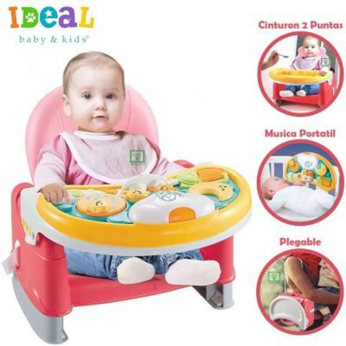 IDEAL BABY & KIDS - COMEDOR DINAMICO PARA BBES- ROSADO