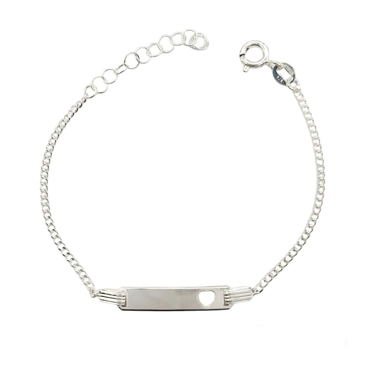 SANTORAL - Pulsera Esclava Corazón Niña - Plata