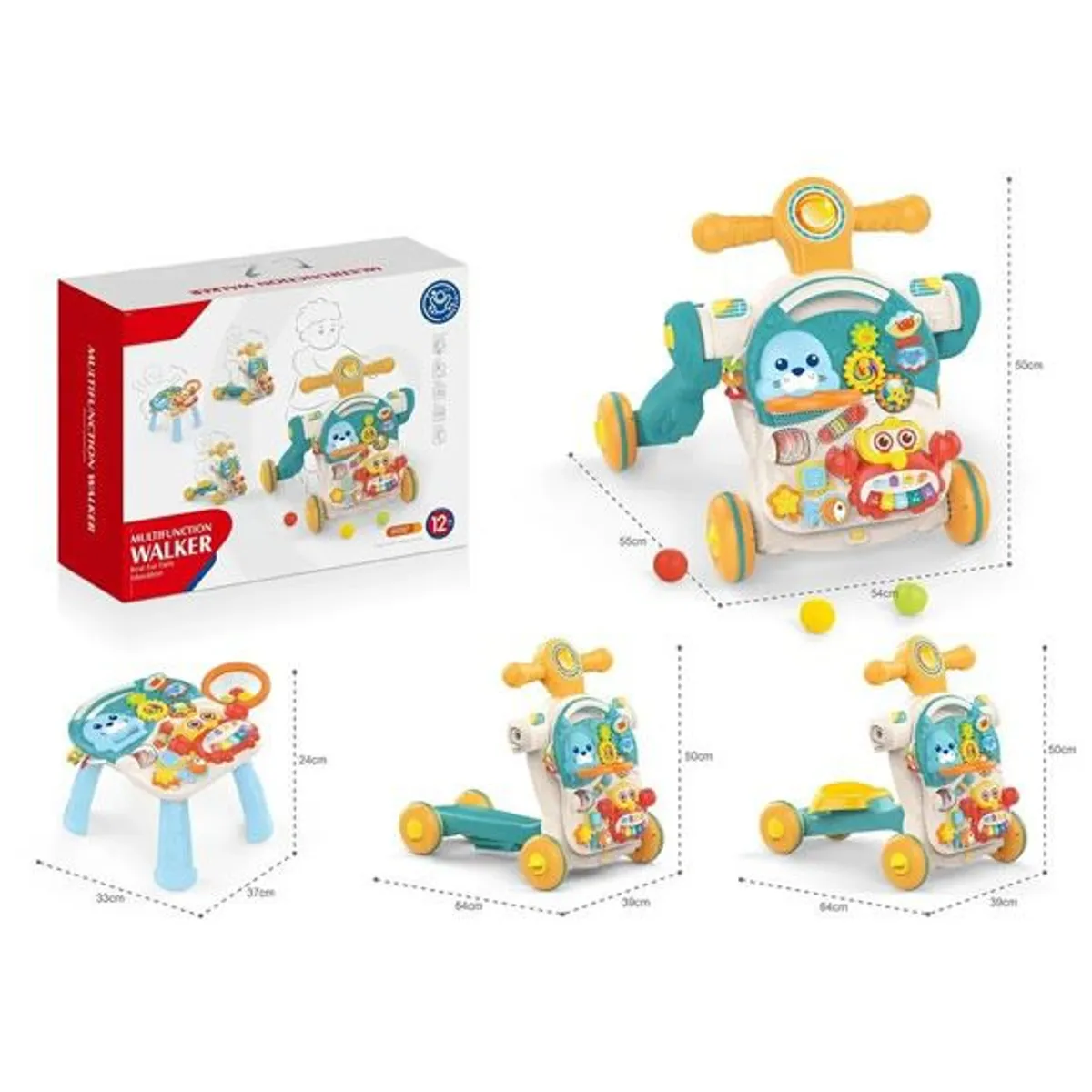 HUANGER - CAMINADOR  PARA BEBE 4 EN 1 CON CENTRO DE ACTIVIDADES