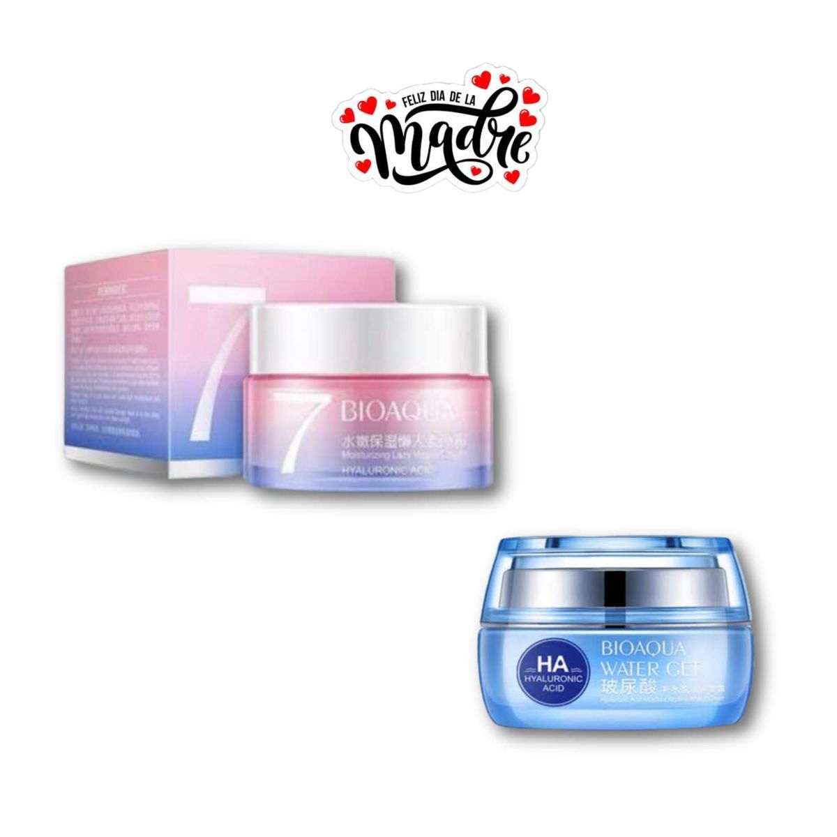 BIOAQUA - Pack Crema Hidratante v7 + Crema Ácido hialurónico