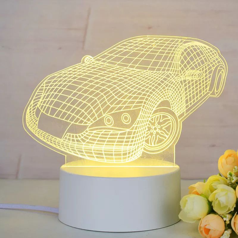 GENERICO - Lámparas Led Estilo 3D con Figura Acrílica - Conejo