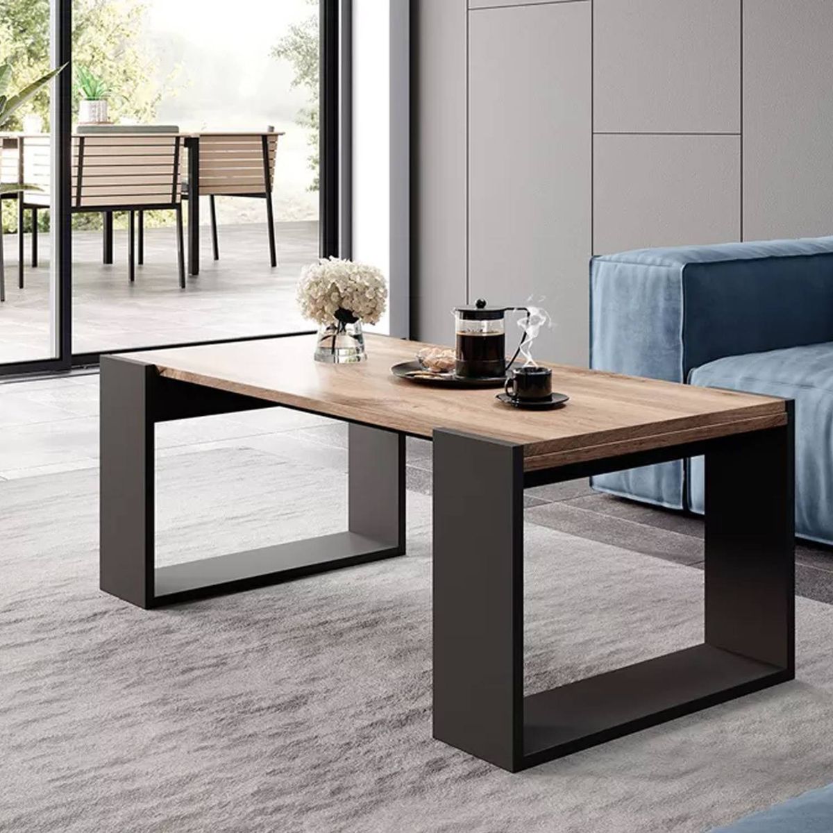 VENTITAS HOME - Mesa de Centro Yasemin Ventitas Home Espresso y Negro