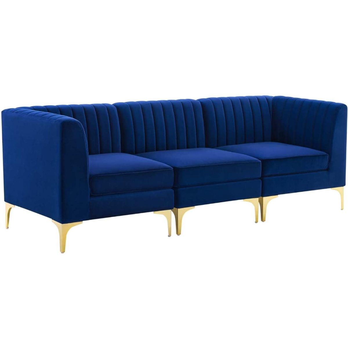 CENTRAL DECCO - SOFA MODULAR 3 CUERPOS ZAID AZUL NOCHE