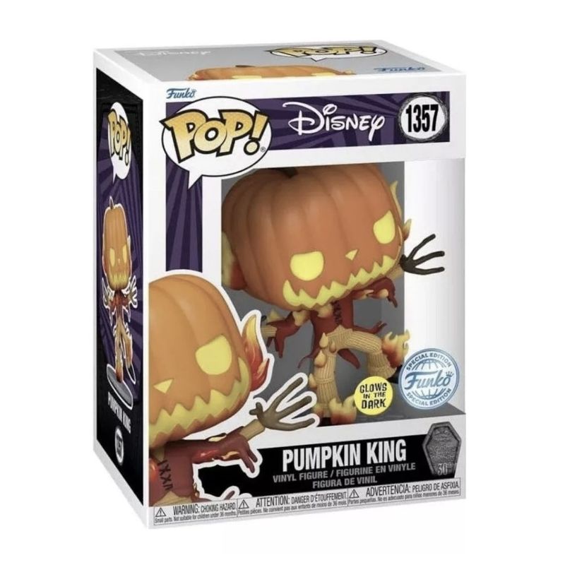 FUNKO - Pumpkin King Funko Pop 1357 Glow Exclusivo Jack Skellington