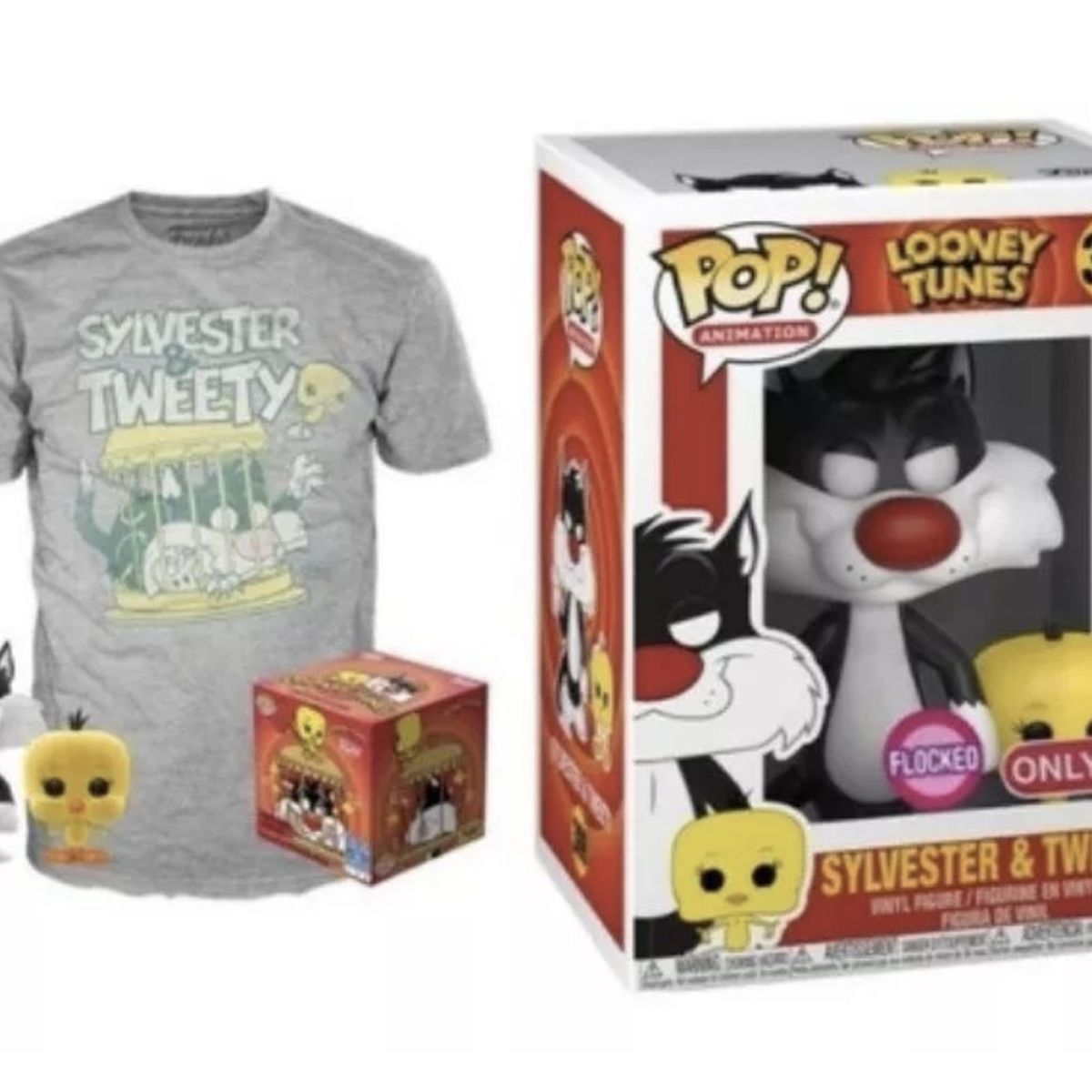 FUNKO - Silvestre y Piolin Box Funko Pop Talla L Polo + Funko