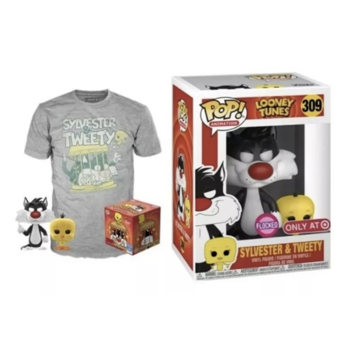 FUNKO - Silvestre y Piolin Box Funko Pop Talla L Polo + Funko