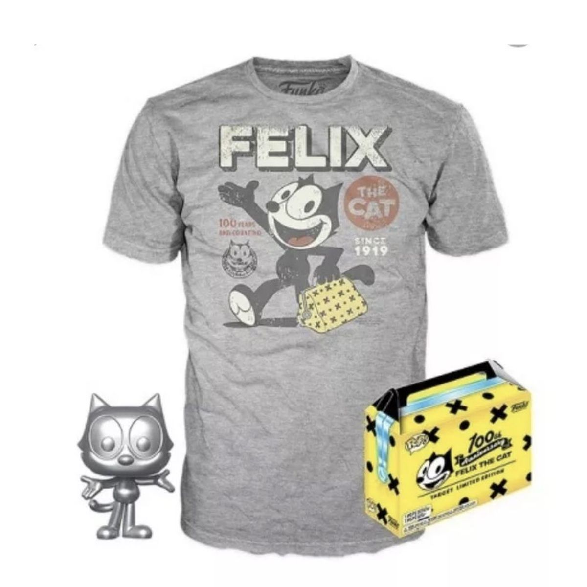 FUNKO - Felix El Gato Box Funko Pop Talla M Polo + Funko Sellado