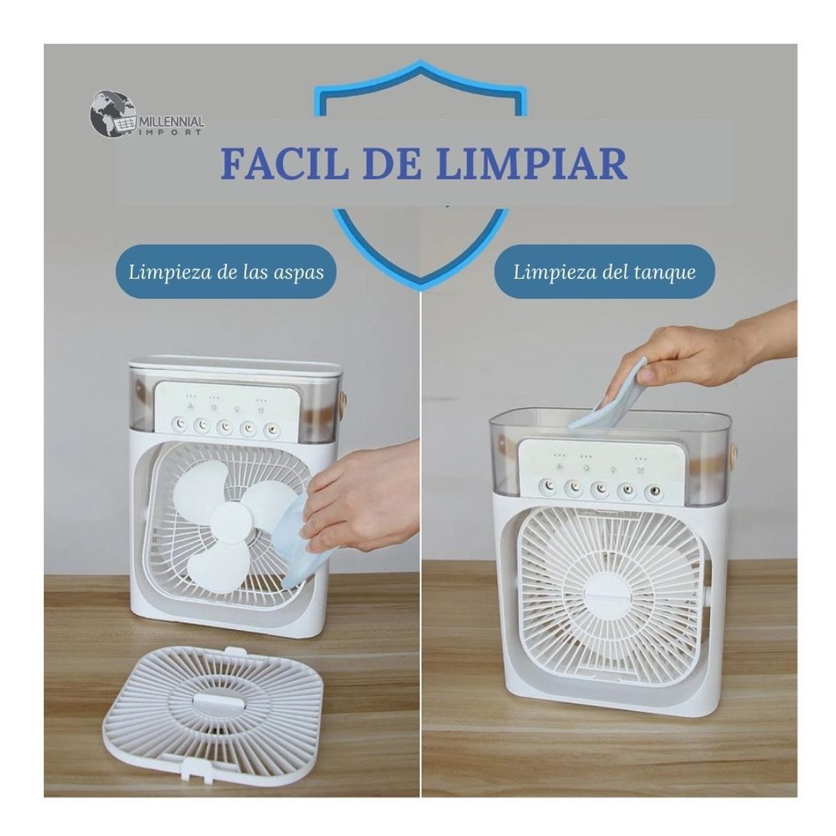 GENERICO - Mini Aire Acondicionado Enfriador Ventilador Portátil Auto Oficina