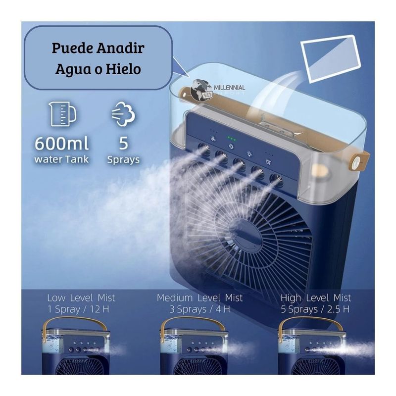 GENERICO - Enfriador Aire Acondicionado 3 en 1 Ventilador Portatil Humidificador