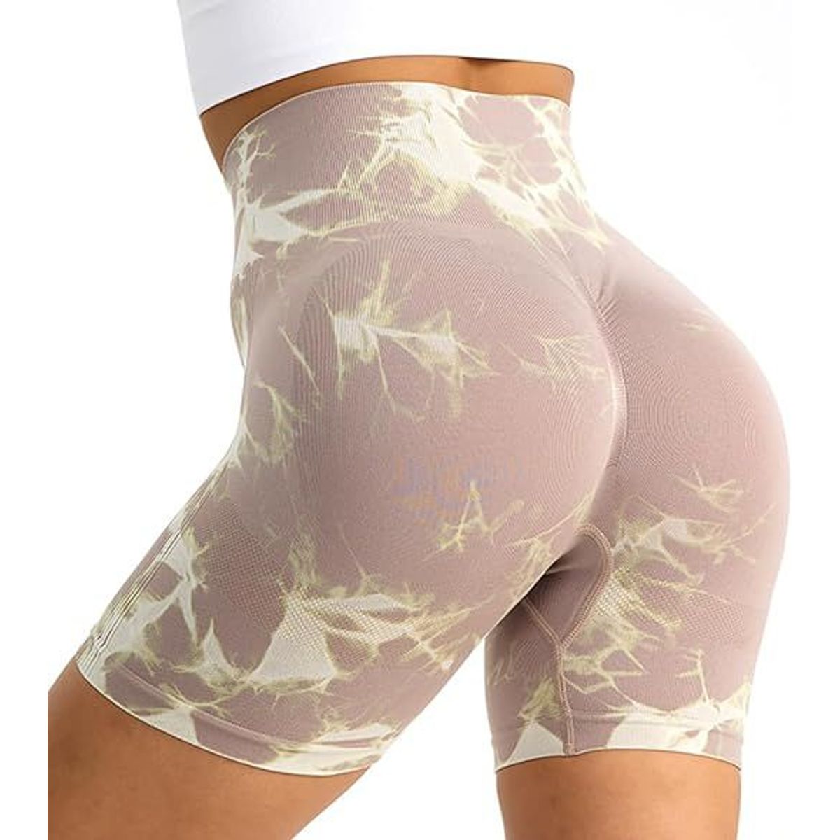 GENERICO - Short Biker DeportivoTie Dye Push Up sin costura