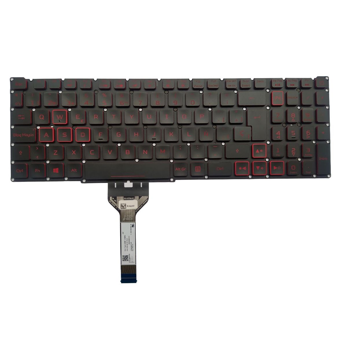 ACER - Teclado Original ACER Nitro 5 AN517-54 AN515-57 Retroiluminado