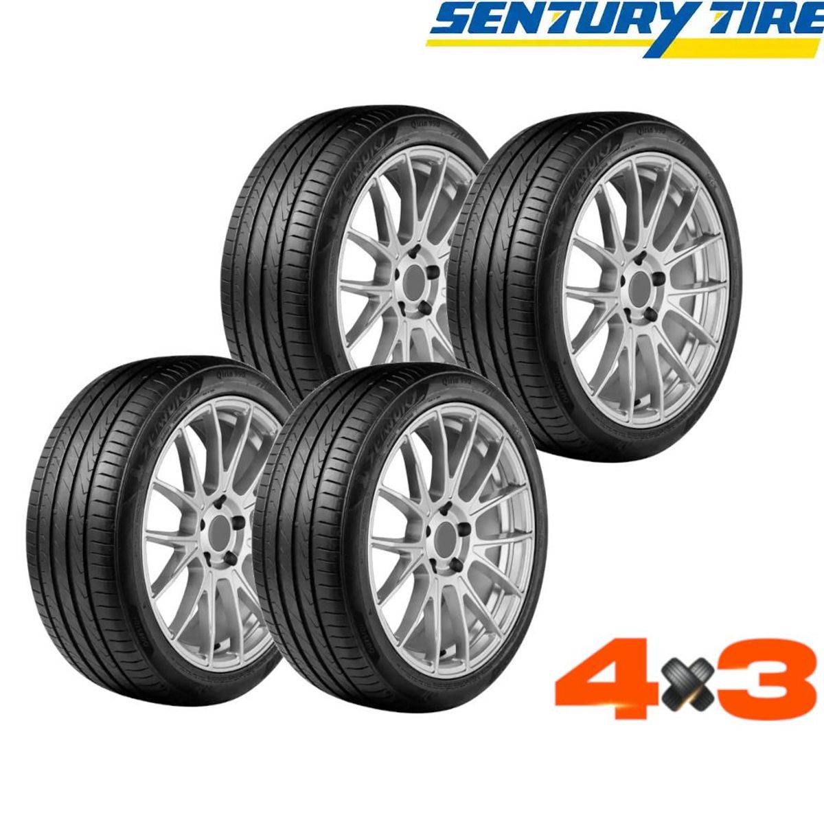 GENERICO - 4x3 Llantas Sentury Qirin 990 255/40Rf18 95W