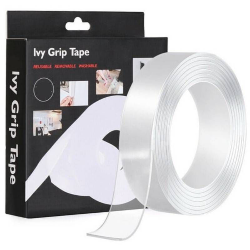 GENERICO - Cinta Mágica Doble Contacto 3 mts Reutilizable