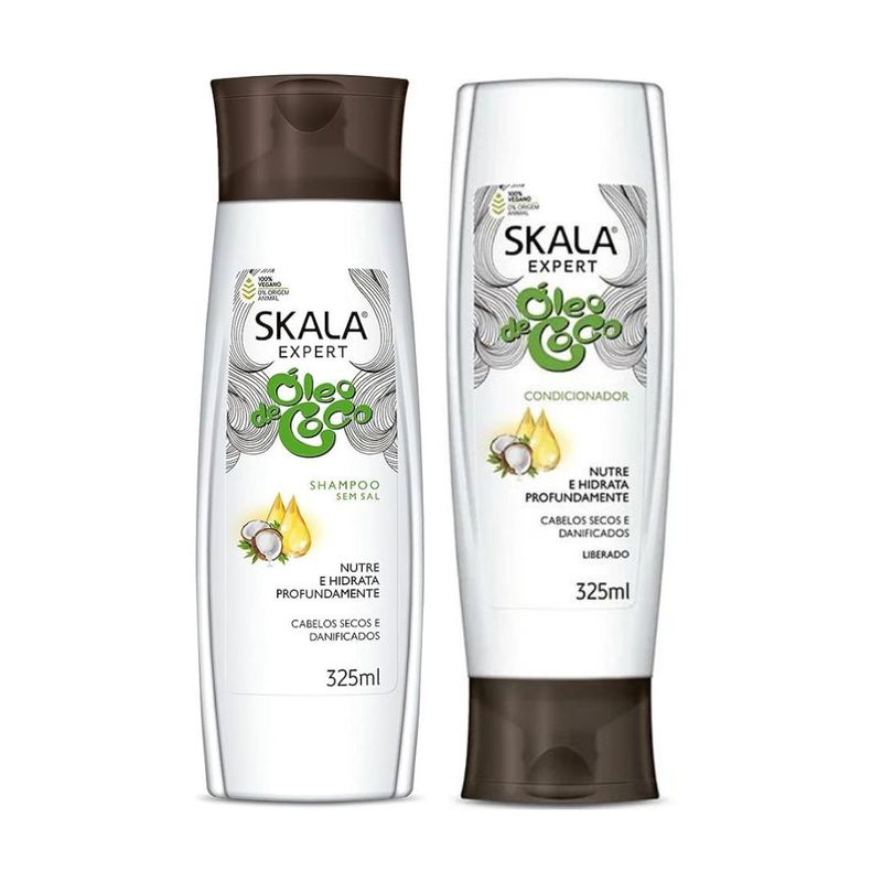 SKALA - Dúo Shampoo-Acondicionador Óleo De Coco Skala Cabello Seco Dañado