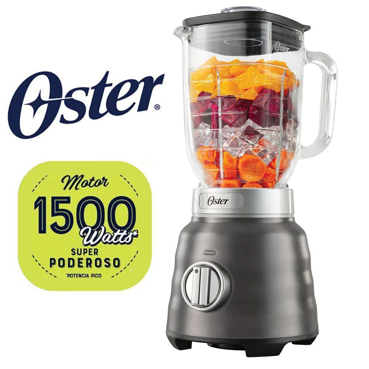 OSTER - Licuadora Reversible Pro Max 2 Caballo de Fuerza  Negro