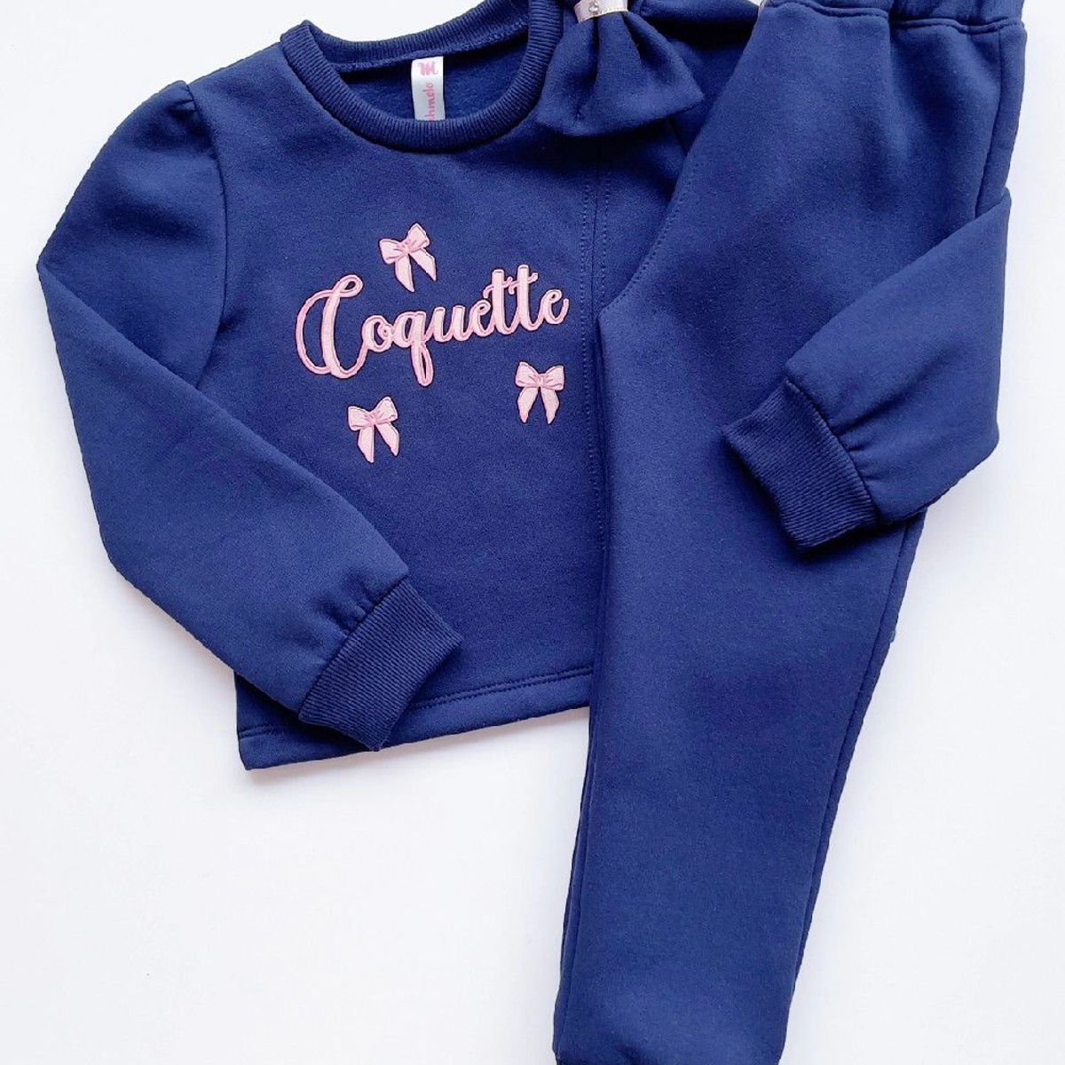 KIDS MASHMELO - Conjunto de Buzo Estampado Coquette para Niña Kids Mashmelo