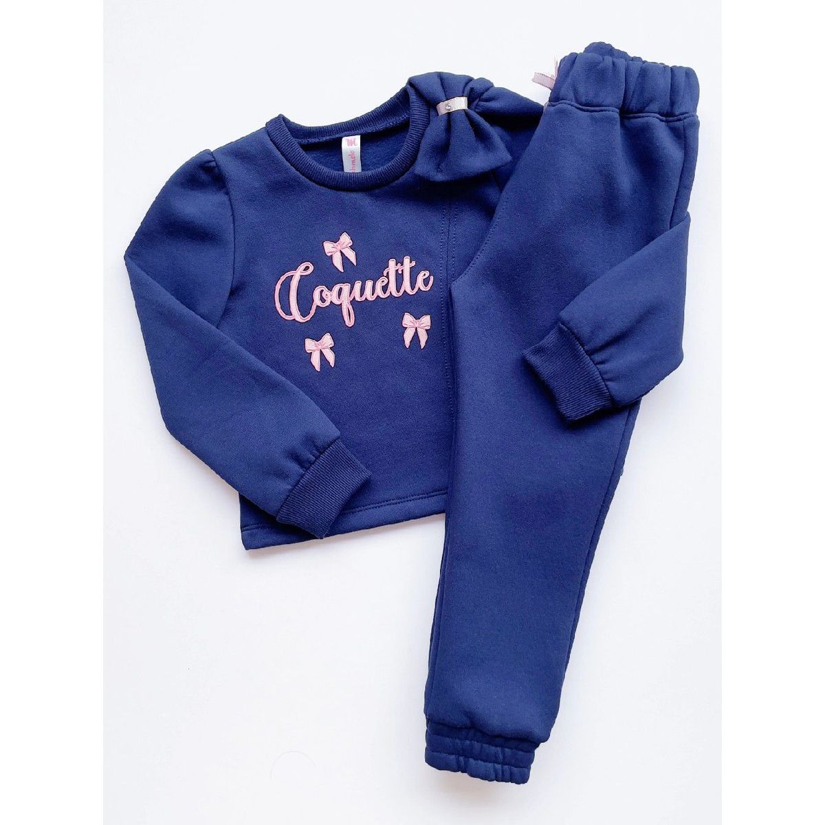 KIDS MASHMELO - Conjunto de Buzo Estampado Coquette para Niña Kids Mashmelo