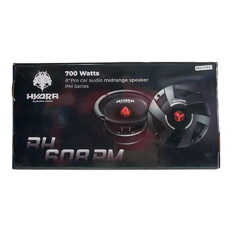BLACK HAWK - Parlantes Medios Rango Punta Bala 8" Pulgadas Black Hawk  Hyara 700w
