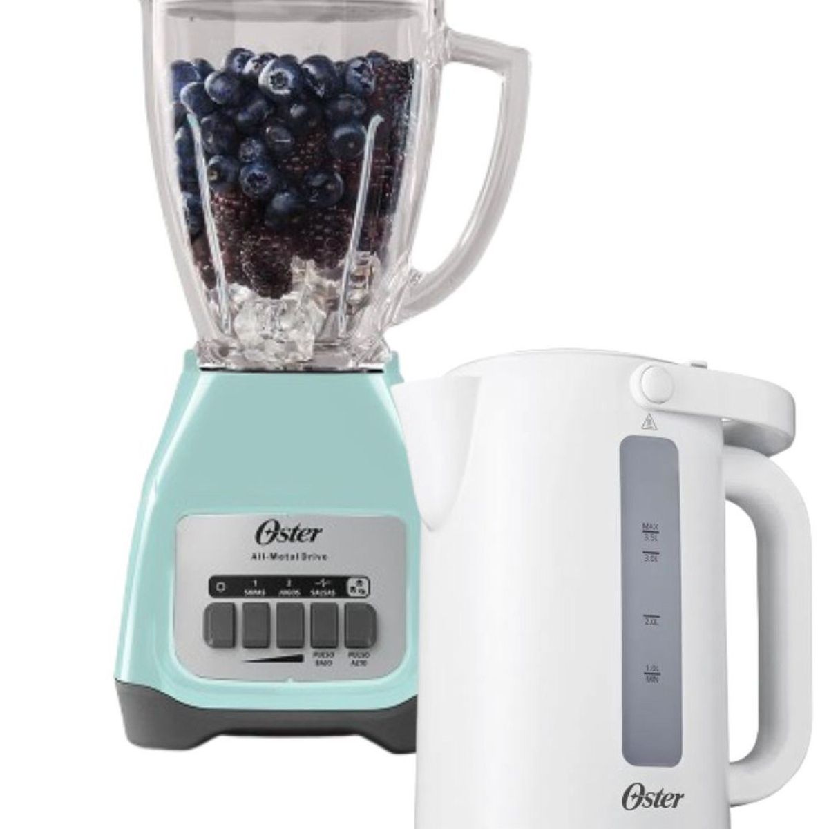 OSTER - Combo Oster Licuadora Blstkag Vpb + Hervidor Bvstkt35w