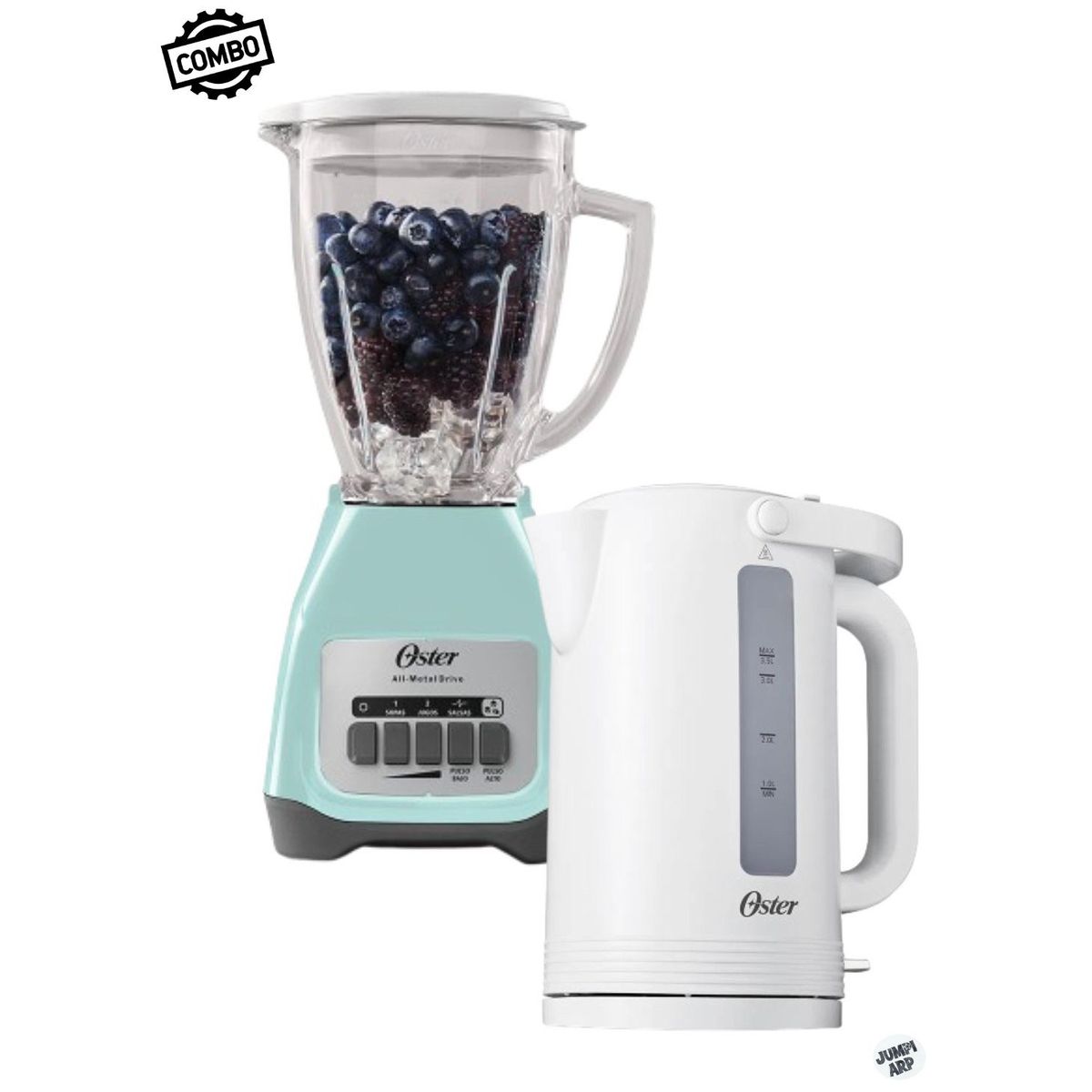 OSTER - Combo Oster Licuadora Blstkag Vpb + Hervidor Bvstkt35w